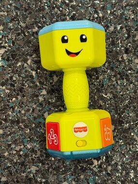 Fisher-Price GJW57 Laugh & Learn Countin Reps Dumbbell Baby Rattle Toy